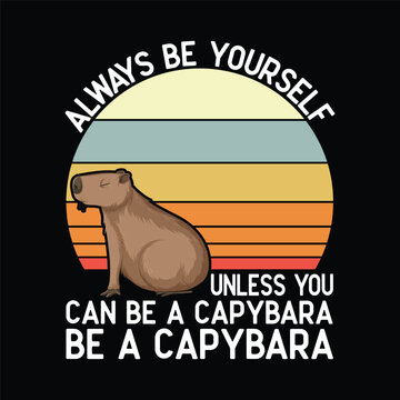 Respect The Capybara Funny Capibara