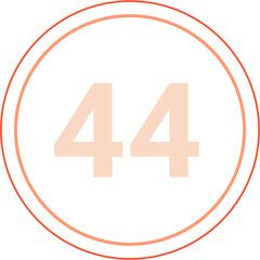 Number 44 Circle