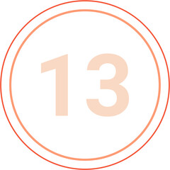 Number 13 Circle