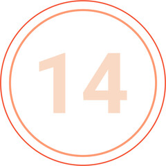 Number 14 Circle