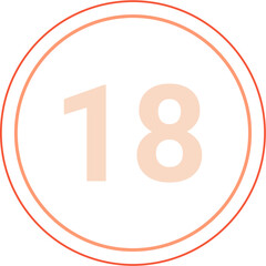 Number 18 Circle