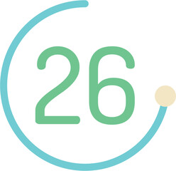 Number 26 Circle