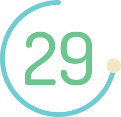 Number 29 Circle