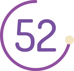 Number 52 Circle