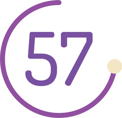 Number 57 Circle