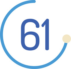 Number 61 Circle