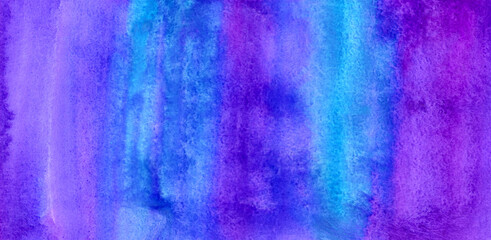hand drawn abstract purple blue watercolor background with texture
