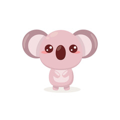 Vector character koala on a white background. Usage: children's clothing, coloring book, children's book, postcards, posters, invitations, tickets, prints and holidays, for websites, social networks