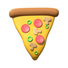 Fast food pizza 3d