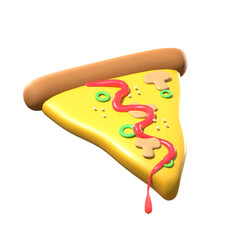 Fast food pizza 3d