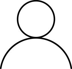 Fototapeta premium minimal icon illustration with a human avatar sign
