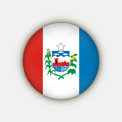 Obraz premium Alagoas Flag, state of Brazil. Vector Illustration.