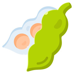 Soybean icon for food, allergy, allergen, nutrition, organic and seafood