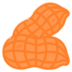 Peanut icon for food, allergy, allergen, nutrition, organic and seafood