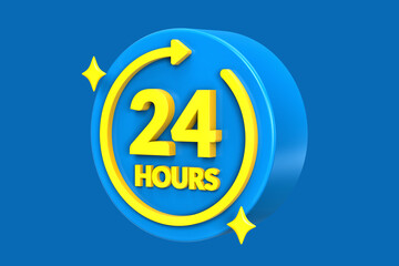 Bannner design of 24 hours working time