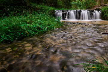 Roztocze waterfall on the river Jeleń near Susiec © barytek