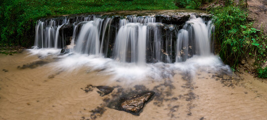 Roztocze waterfall on the river Jeleń near Susiec © barytek