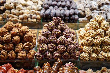Sweets in Spice Bazaar, Istanbul, Turkiye