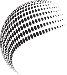 Halftone Illustration geometric shapes. Retro elements for web, vintage, advertisement, commercial banner, poster, leaflet, billboard, sale. Collection trendy halftone vector geometric shapes.