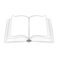 Open book. The concept of learning, research, reading, etc. Book Day. Transparent background