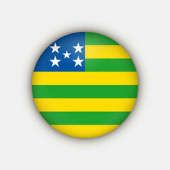 Goias Flag, state of Brazil. Vector Illustration.