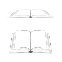 Open book. The concept of learning, research, reading, etc. Book Day. Transparent background