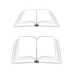 Open book. The concept of learning, research, reading, etc. Book Day. Transparent background