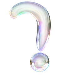 3d bubbles symbol question mark