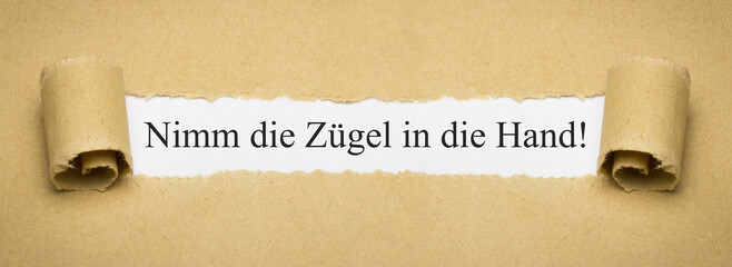 Nimm die Zügel in die Hand!
