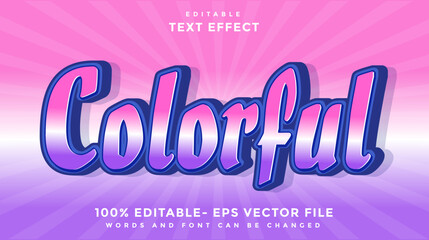 Colorful Editable Text Effect Design Template, Effect Saved In Graphic Style