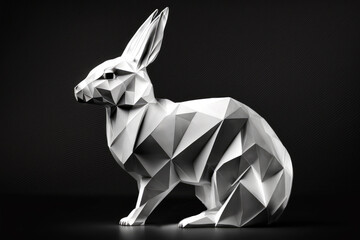 Geometry Hops: A Minimalist Rabbit Sculpture