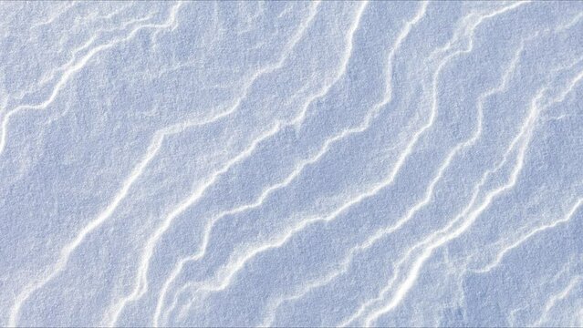 White abstract natural blurred background of snowy ice sea surface on cold winter day. Frozen snow waves texture. Empty space for text. Top view, flat lay, copy space, mock up, blank