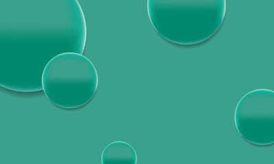 Abstract background with green circles with copy space