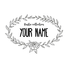Rustic style logo