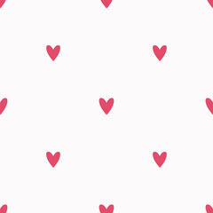 Obraz na płótnie Canvas vector pattern with small pink hearts