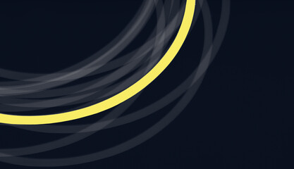 Glowing hoop design abstract for a business card with copyspace