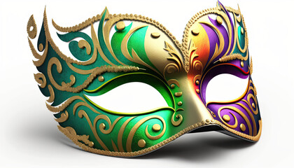 mardi gras Masquerade Mask Illustration on white background