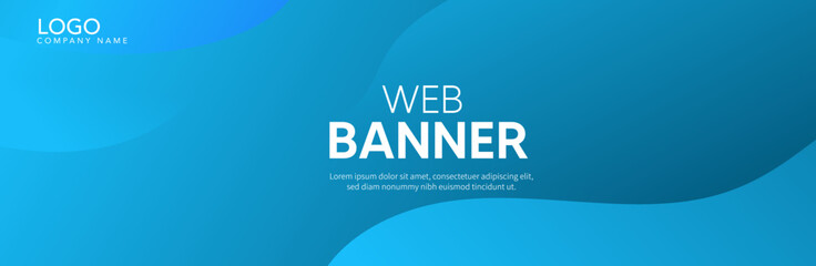 background with circles, Blue banner