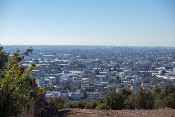 View of the city from the top of the mountain