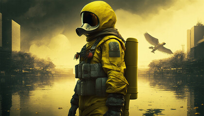 Duck In War Created With Generative AI Technology  