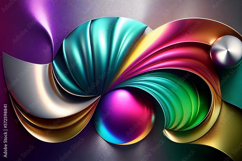 Wall mural colorful abstract background made with generative ai