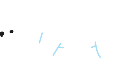 bear polar bear cartoon doodle character walking illustration