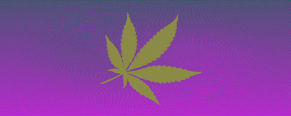 Abstract cannabis leaf design background image.