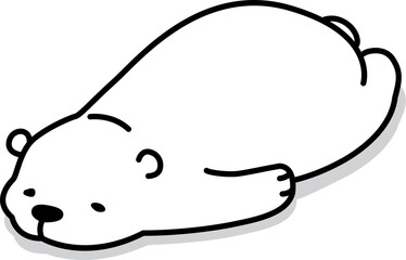 bear polar icon doodle sleep cartoon teddy