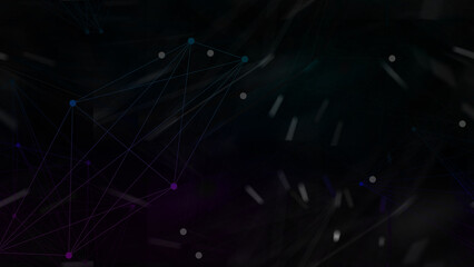 Abstract node network background image.