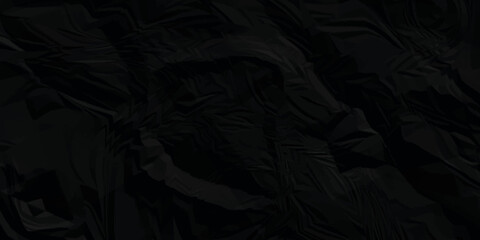 Black paper texture . Dark black wrinkled paper texture. Black crumpled paper texture . black crumpled and top view textures can be used for background of text or any contents .