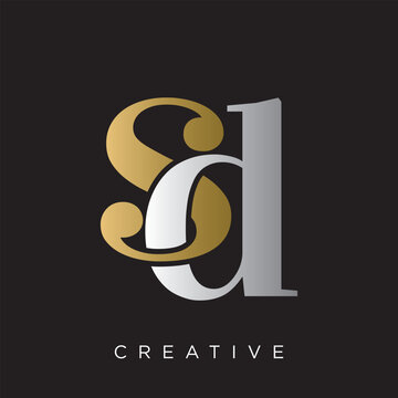 sd logo design vector icon luxury premium	