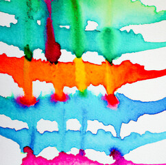 Abstract water color painting background printed on paper. - 572600436