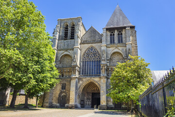 View of Le Mans Notre-Dame de la Couture (Eglise de la Couture, XII century). Notre-Dame de la...