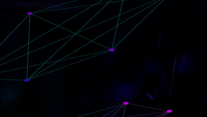 Abstract node network background image.